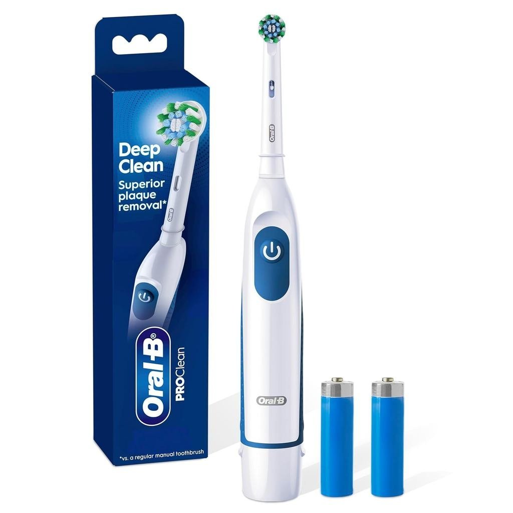 Oral-B Pro 100 3D สีขาว แปรงสีฟันแบตเตอรี่ สีขาว