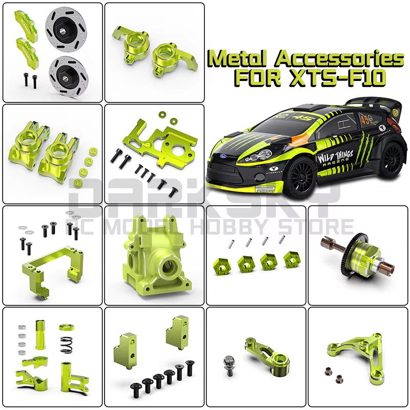 อะไหล่อัพเกรดอลูมิเนียมอัลลอยด์สําหรับ XTS-F10 1/10 RC รุ่นรถ Rally อุปกรณ์เสริม