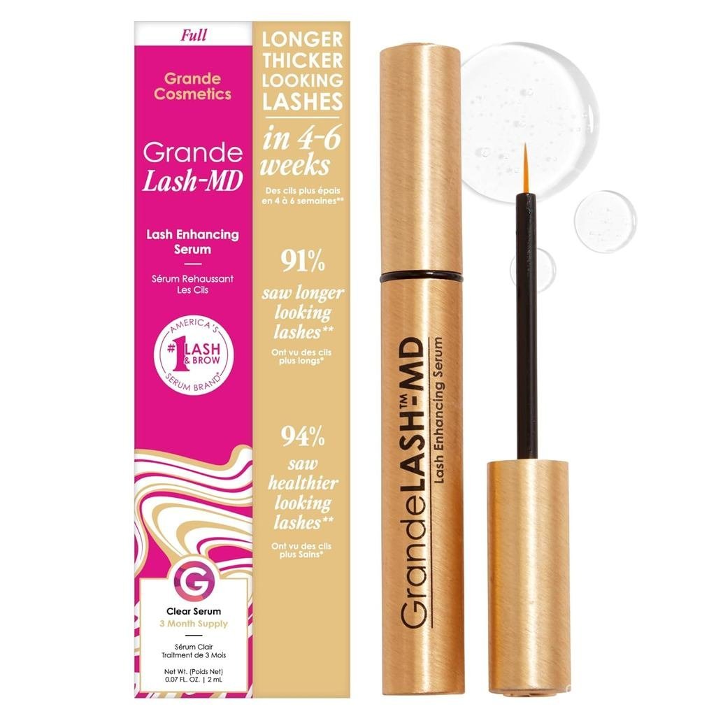 Grande Cosmetics GrandeLASH-MD Lash Enhancing Serum - สูตรเปปไทด์และวิตามินผสมสําหรับ Longer, หนาขึ้