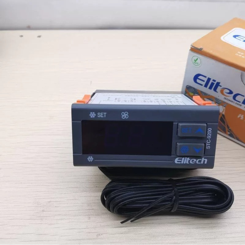 เทอร์โมสตัท STC-9200 ตราจิงชวง ควบคุมการทำความเย็น ละลายน้ำแข็ง พัดลม พร้อมเซนเซอร์คู่ ปรับเทียบค่าห