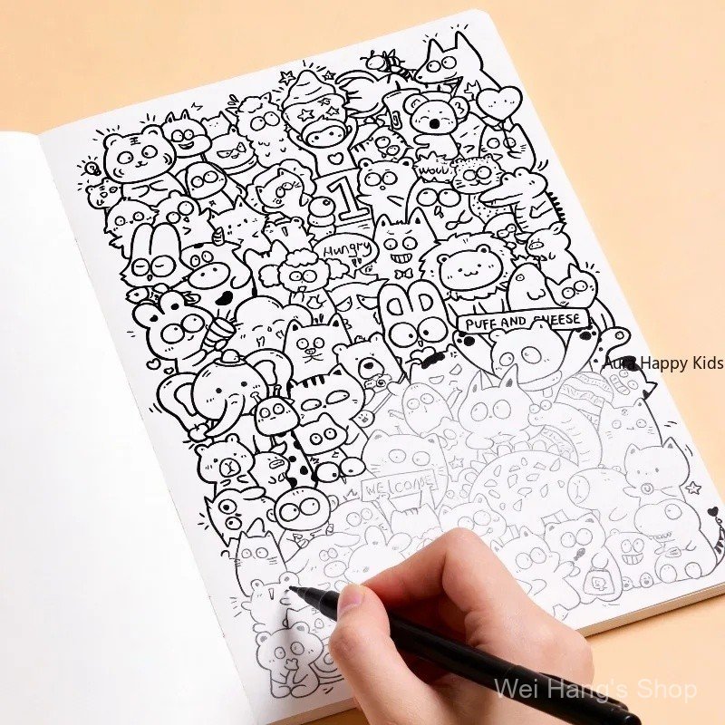 หนังสือ ศิลปะ กราฟฟิตี้ สําหรับระบายสีและถ่ายเอกสารเพื่อคลายเครียด กระดาษ 21 แผ่น เหมาะสําหรับเป็นของขวัญแนวอาร์ตๆสําหรับผู้ใหญ่ผ่านเวลา