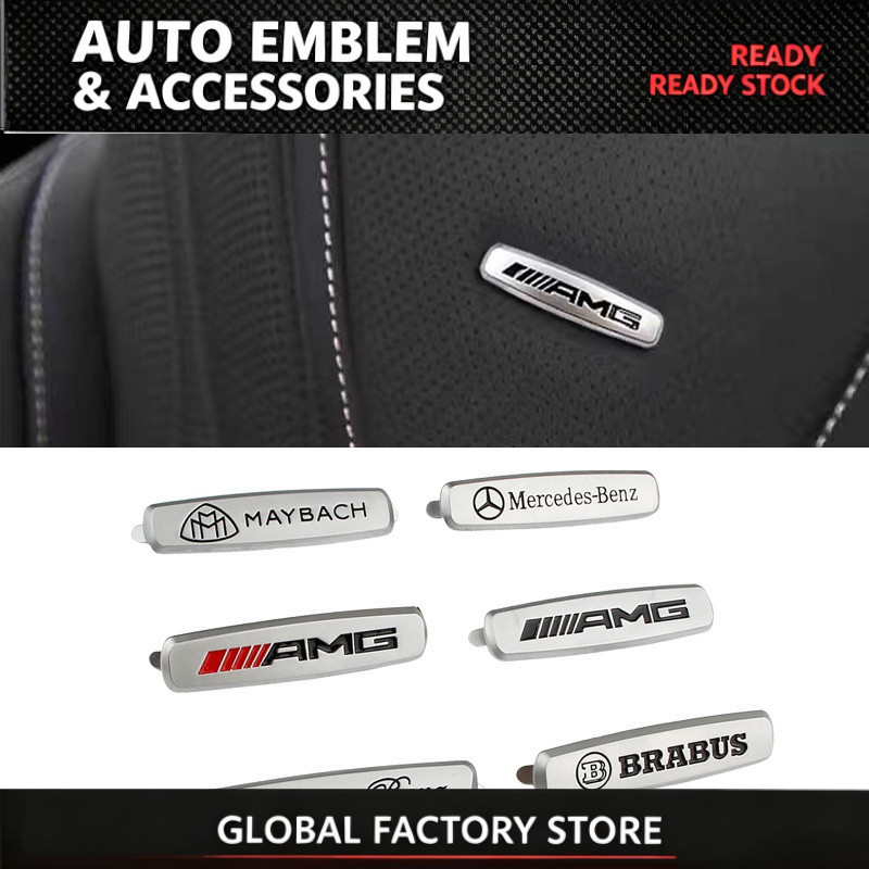 Global boutique Store- 3DโลหะAMG Brabus Maybachรถที่นั่งรถคอนโซลกลางสัญลักษณ์สําหรับMercedes Benz W1