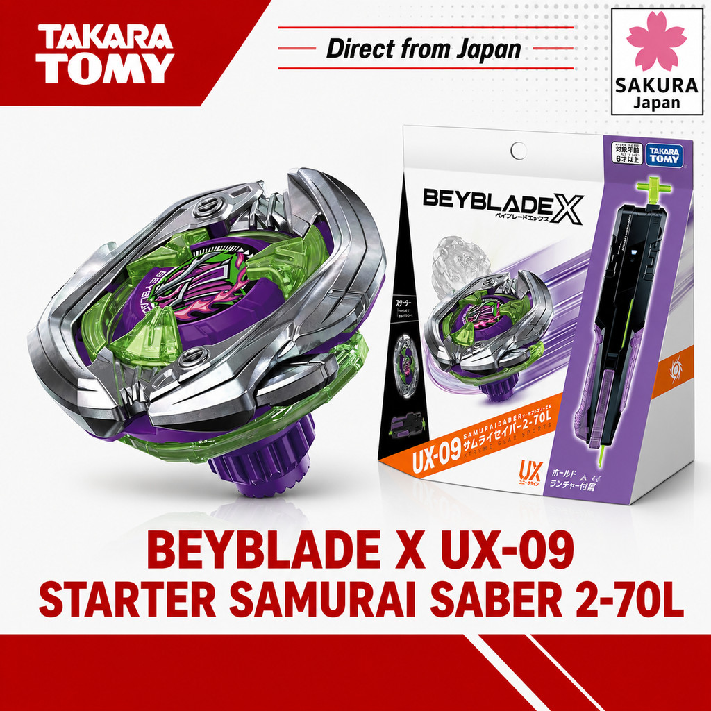 BEYBLADE X UX-09 Starter Samurai Saber 2-70L