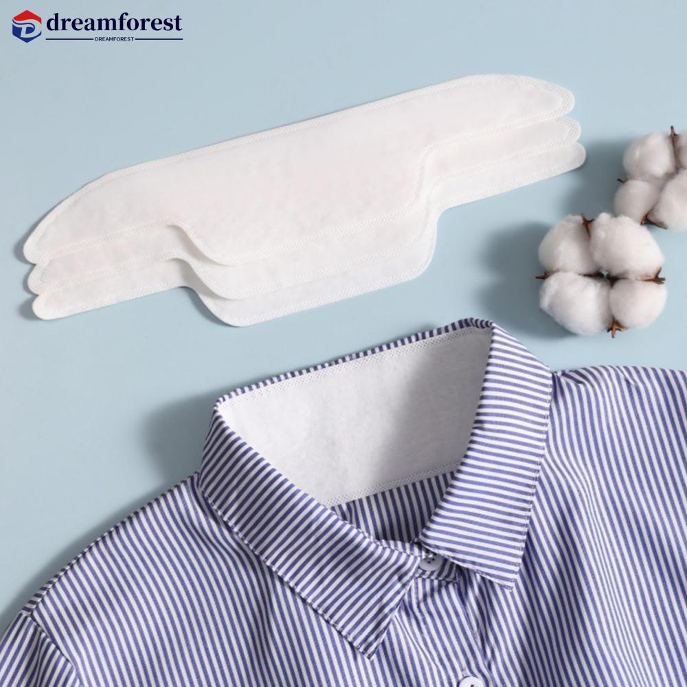 DFS 10 ชิ้นทิ้งที่มองไม่เห็นคอเหงื่อ Pads Breathable ดูดซับเหงื่อ Anti-Stain คอ Liner สติกเกอร์ Unis
