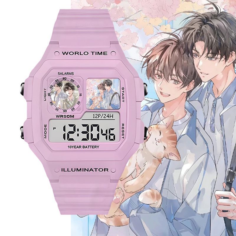 [นาฬิกา] Jiangtianshengwang Student Watch More Comics Co-Branded Electronic Watch Student Party Alar