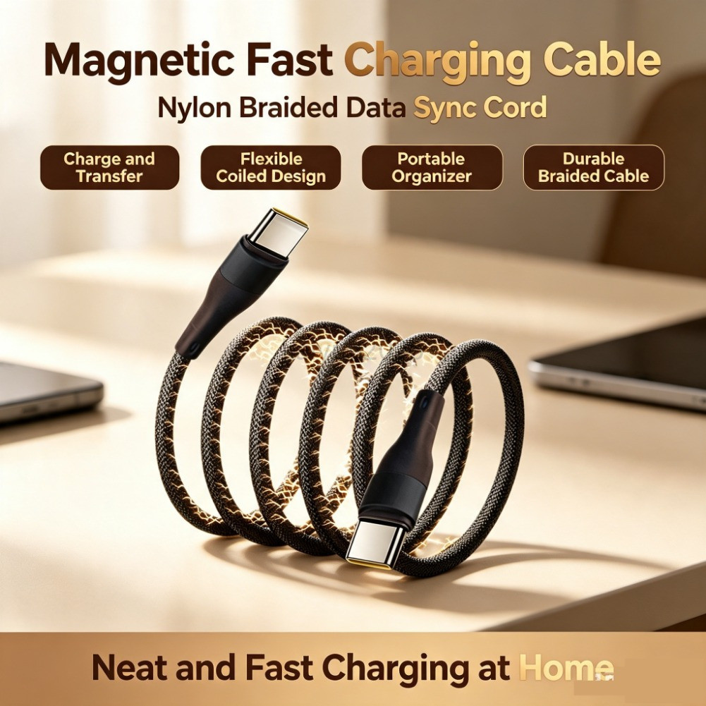 KY9D 100W PD Dual USB C ถึงประเภท C แม่เหล็ก Super Fast Charger สําหรับ Vivo Y04 Y04S Y05 Y11d Y21 Y