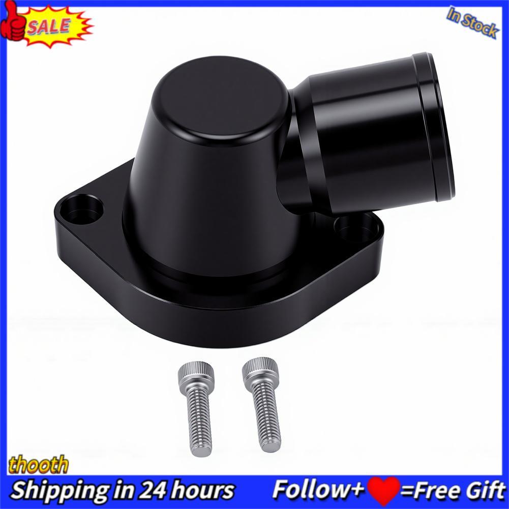 Thooth Fydun 90 องศาหมุนได้คอน้ำ 360 Rotatable Thermostat HOUSING สีดำ Billet อลูมิเนียม 1.5in สำหรั