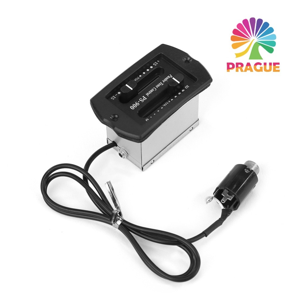 กีต้าร์โปร่ง 2-Band EQ Equalizer Tuner System Pickup Preamp สําหรับ