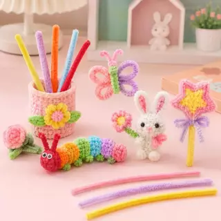 (100 เส้น) ลวดกำมะหยี่ขนนุ่ม DIY เลือกสีได้ สำหรับงานฝีมือ ทำช่อดอกไม้ ตุ๊กตา ของตกแต่ง สินค้าขายดี