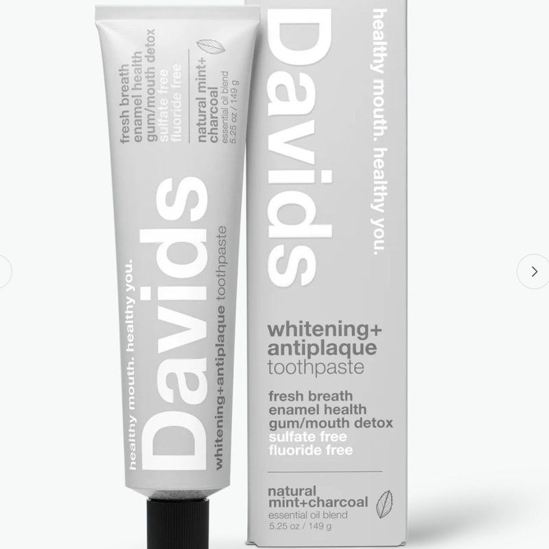American Davids ยาสีฟันปราศจากฟลูออไรด์ Natural Remove Dental Plaque Clean Mouth Fresh Breath 149g8-