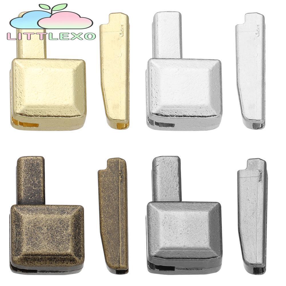 LITTLEX 10 ชิ้นโลหะซิป Stoppers เปิดปลายซิปปฏิบัติ Bolt เย็บซิป