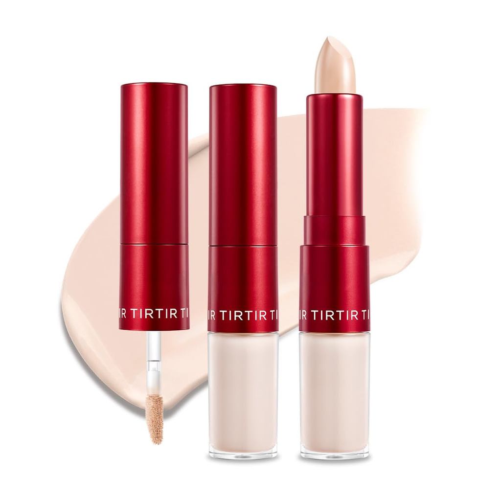 TIRTIR Glide&Hide Blurring Concealer - เนื้อครีม ปกปิดรอยคล้ําและริ้วรอย สูตร Dual (ปลายของเหลว & บา