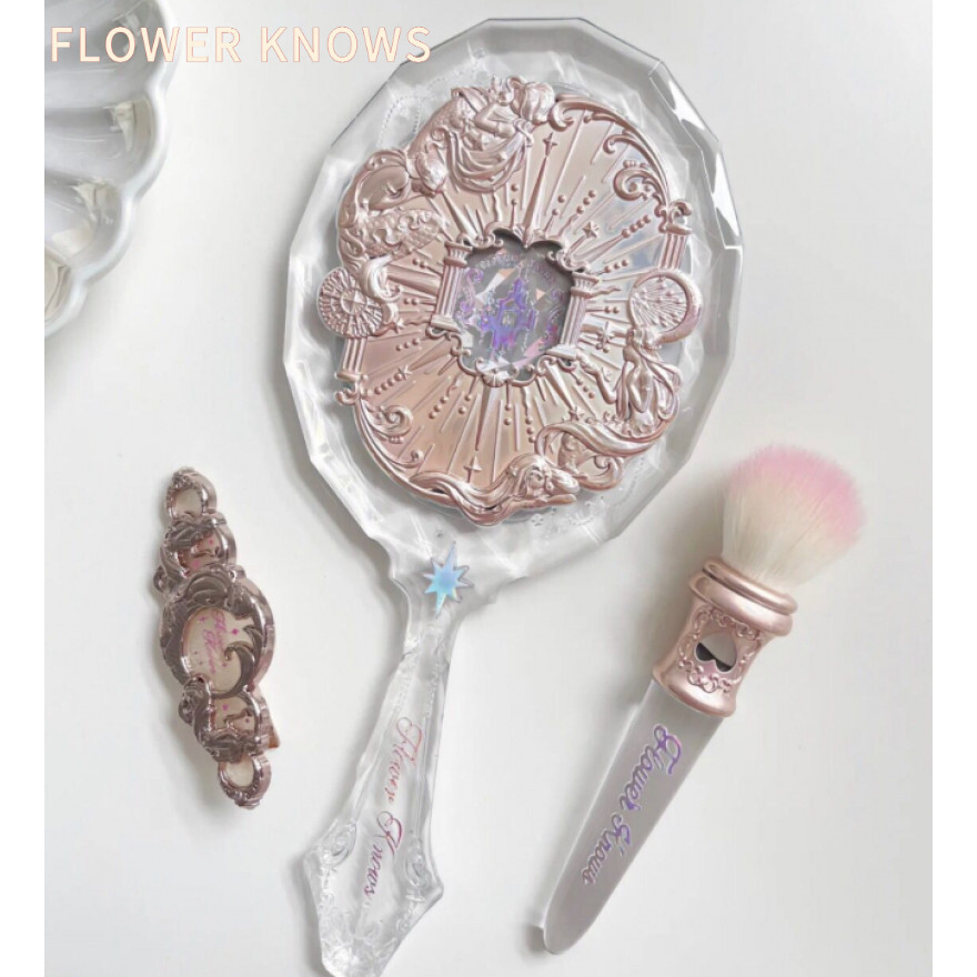 ✨กระจกดอกไม้ KNOWS # # FLOWER KNOWS Moonlight Mermaid Handheld Mirror