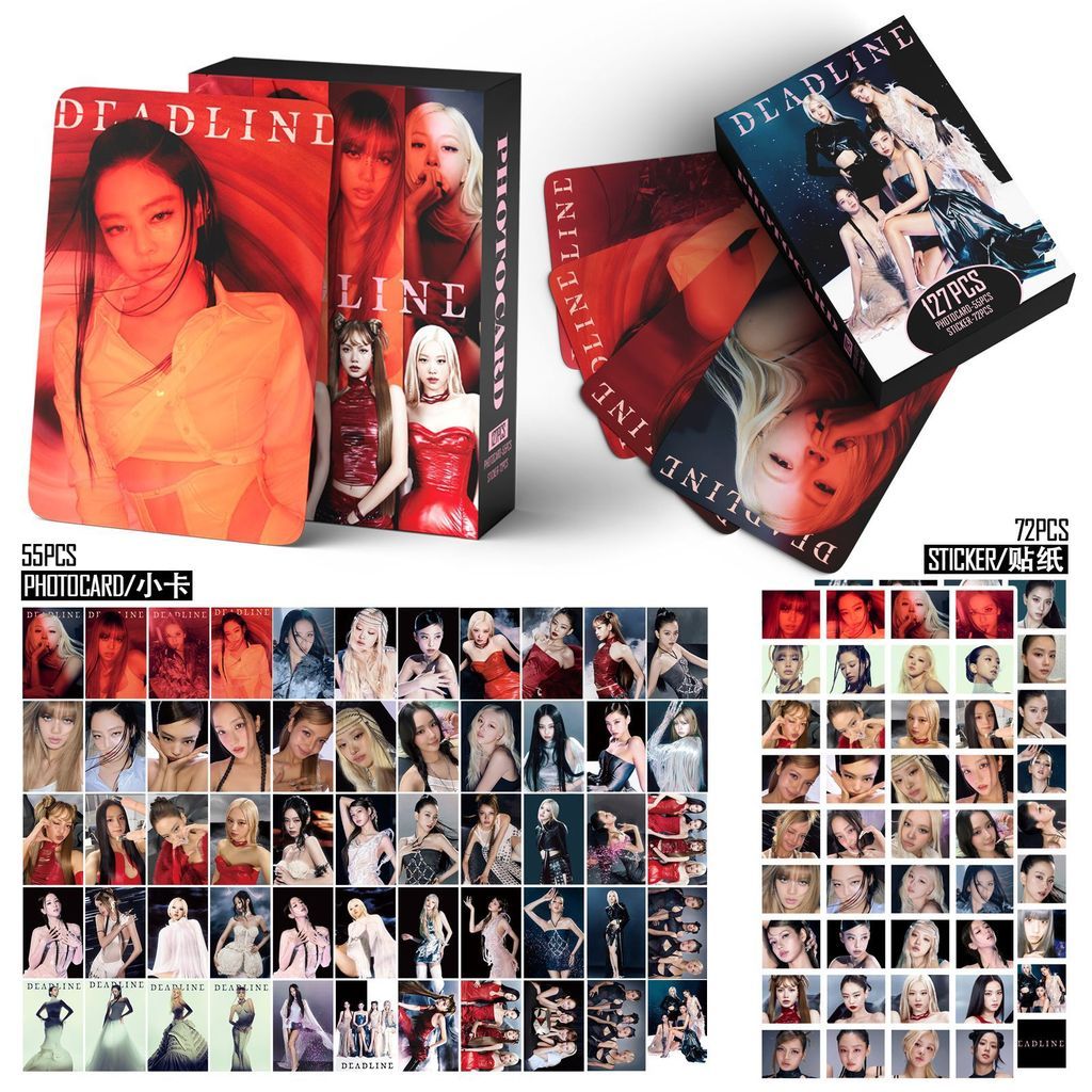 พร้อมส่ง 127 แผ่น Pink Ink BP Photocard สติ๊กเกอร์ DEADLINE Kim Ji-soo JENNIE LISA ROSE
