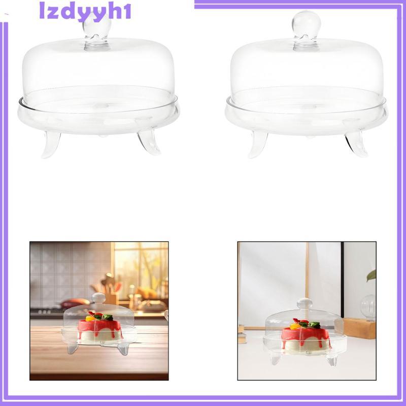 [JoyDIY] ขาตั้งเค้กพร้อมฝาปิดโดมเสิร์ฟ Platter ตกแต่งเค้กแผ่นผู้ถือเค้กสําหรับห้องครัวงานรื่นเริงงานแต่งงานวันเกิด Decor