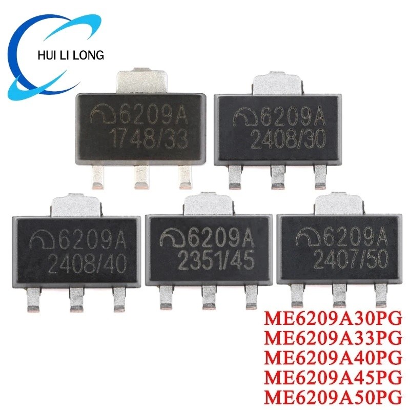 10PCS ME6209 6209A ME6209A 3V 3.3V 4V 4.5V 5V ME6209A33PG ME6209A50PG SOT-89 ชิปขายส่งic