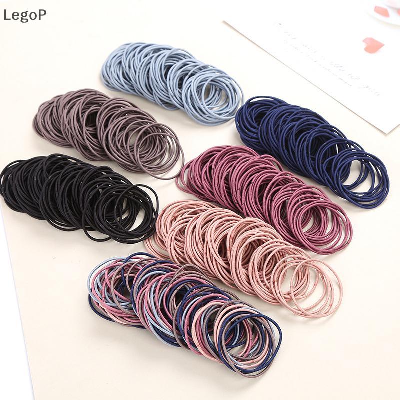 LegoP 100 ชิ้นหญิงสาวยางรัดผมผูกเชือกยืดหยุ่น Hairband ผู้ถือผมหางม้า s Scrunchies (TH)