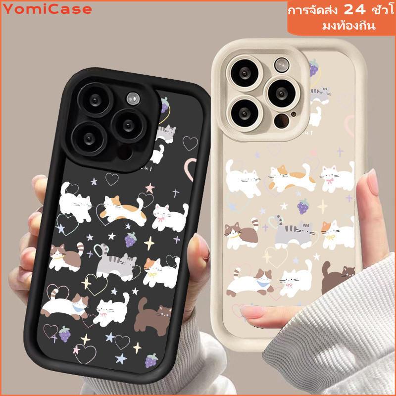 cute cat เคสอ่อนกันกระแทก เคสซัมซุง for Samsung A05s A23 A25 A51 A31 A10s A11 A12 A13 A14 A15 M12 A20 A30 A33 A53 A54