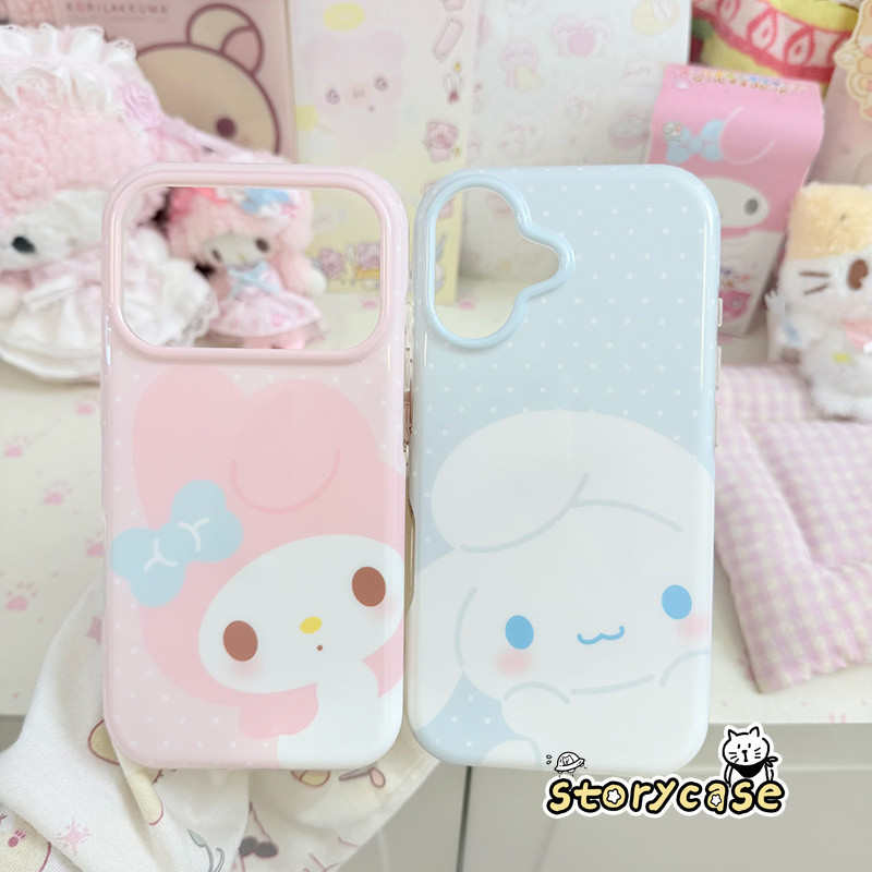 สำหรับ Samsung A17 A56 A36 A04 A05s A06 A15 A05 A03 A24 A16 A14 A13 A20 A22 เคส IMD ลายเมโลดี้ ซินนาม่อน ลายจุดน่ารัก