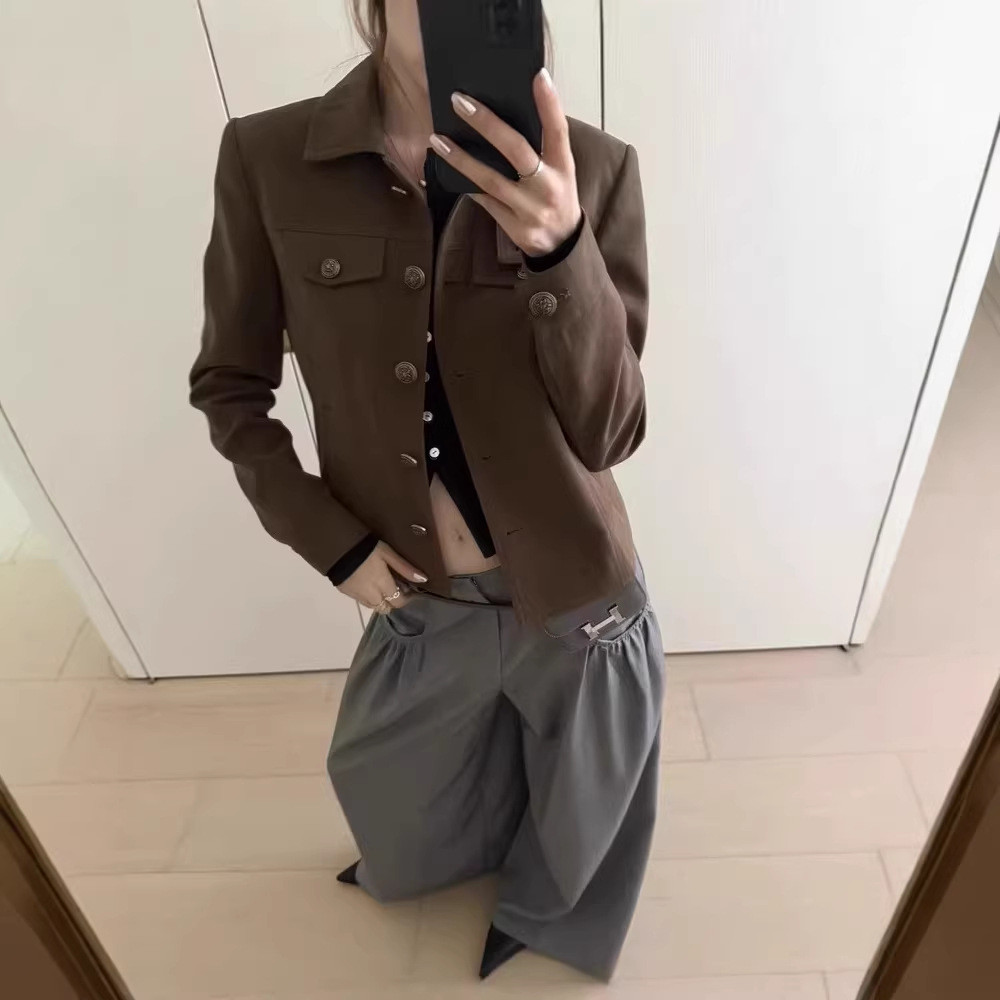 Ranwear Tokyo Story Modern Lapel Waxy Craft Jacket All-Match Tooling Style Jacket ญี่ปุ่นเกาหลี Casu