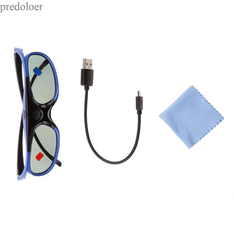 [predoloer] แว่นตา DLP แบบชาร์จไฟได้สําหรับ All 3D (, , , ฯลฯ) และทีวี DLP ทั้งหมด (, ฯลฯ)