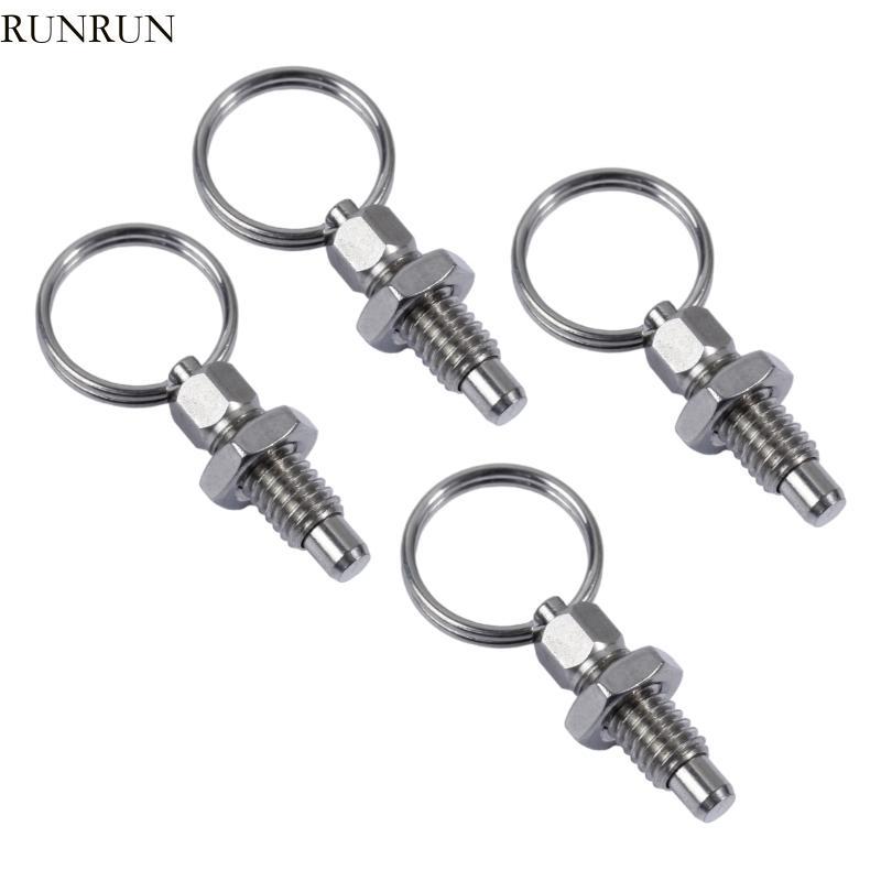 RUN 4 ชิ้นดึงแหวน Indexing Plunger Knob Plunger ล็อค-Out ประเภท Knob Plunger