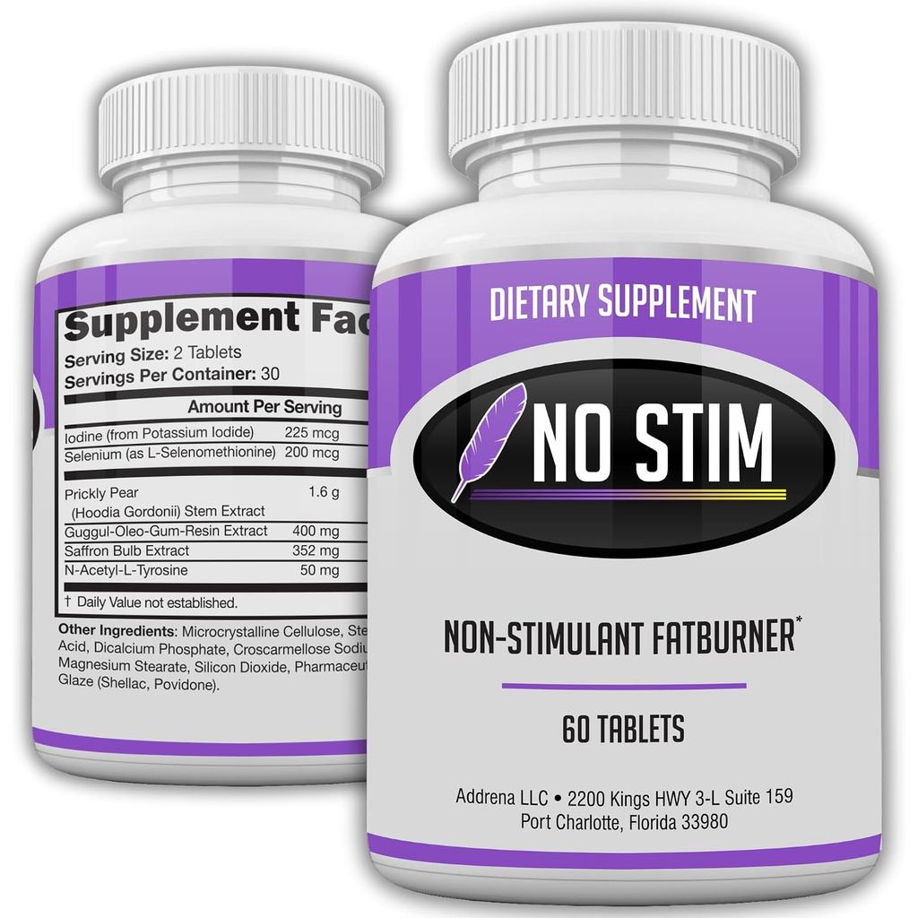 No-Stim Non Stimulant Appetite Suppressant & Caffeine Free Weight Loss Pill