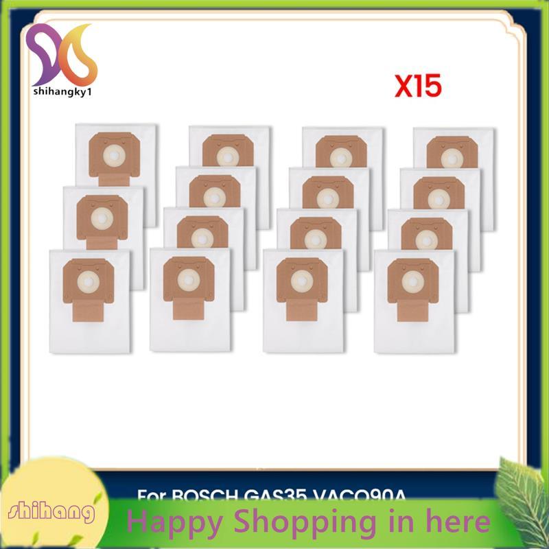 เปลี่ยนถุงเก็บฝุ่น- VB090F 15PCS สําหรับ GAS35 VACO90A VACO90AH VACO90S 2607432037 เครื่องดูดฝุ่นซีร