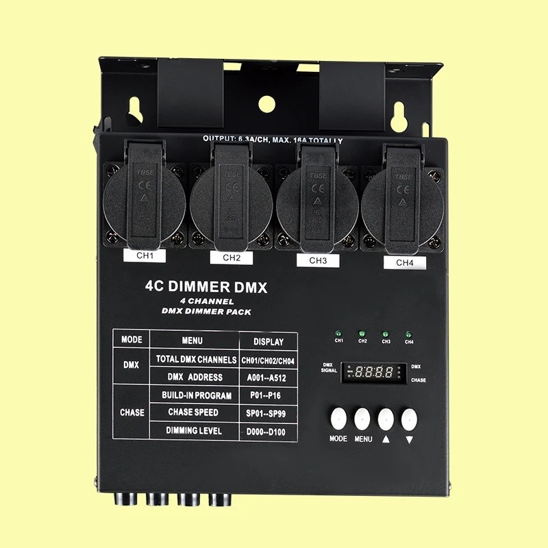 3WIS NEBULA 4 CH Channel DMX Digital Dimmer Switch Control Socket Dimmer Pack***&