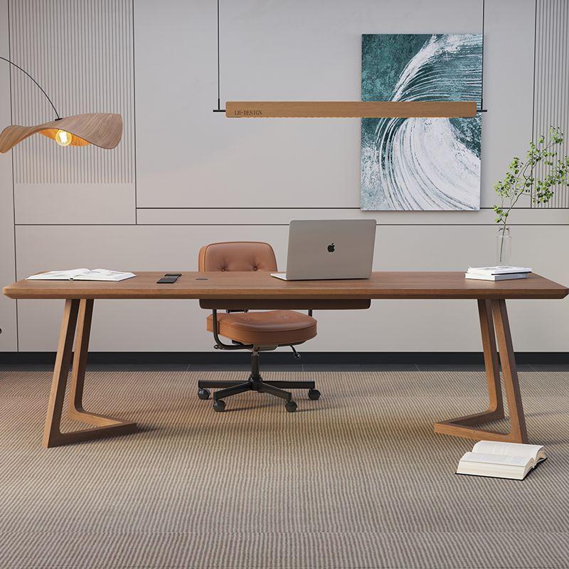 Solid wood office desk, executive desk, office workbench, CEO computer desk, home writing desk