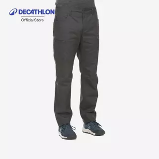 Decathlon Men'S Nh500 Regular Off-Road Hiking Trousers กางเกงขายาวผู้ชายทรงมาตรฐานแบบออฟโรด รุ่น Nh500 - Grey
