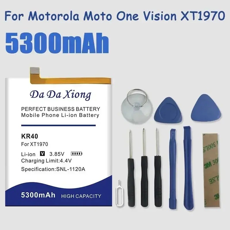EB20 KR40 EY30 BF5X FX30 HG30 GK40 แบตเตอรี่สําหรับ Motorola Moto One Vision G5S G4 E4 Play Plus XT1