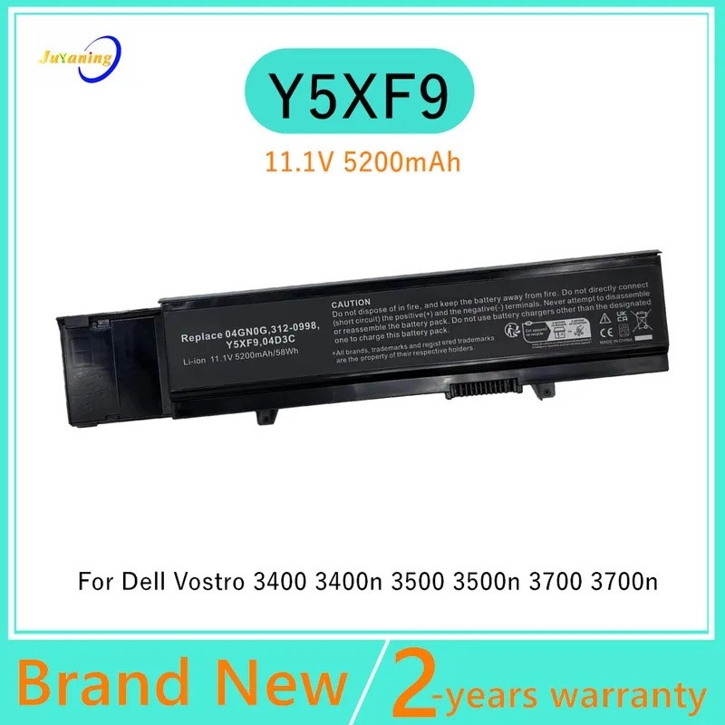 แบตเตอรี่แล็ปท็อปสําหรับ Dell Vostro 3400 3400n 3500n 3700 3700n Y5XF9 TY3P4 TXWRR 04D3C 04JK6R 07FJ