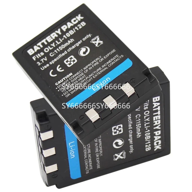 100% ใหม่ 2PCS LI-10B LI-12B แบตเตอรี่สําหรับ Olympus U300 U400 U410 U500 U600 กล้องดิจิตอล