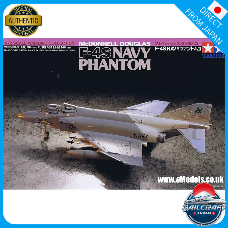 Tamiya 1/72 Warbird Collection No.33 U.S. Navy F-4S Phantom Model 60733