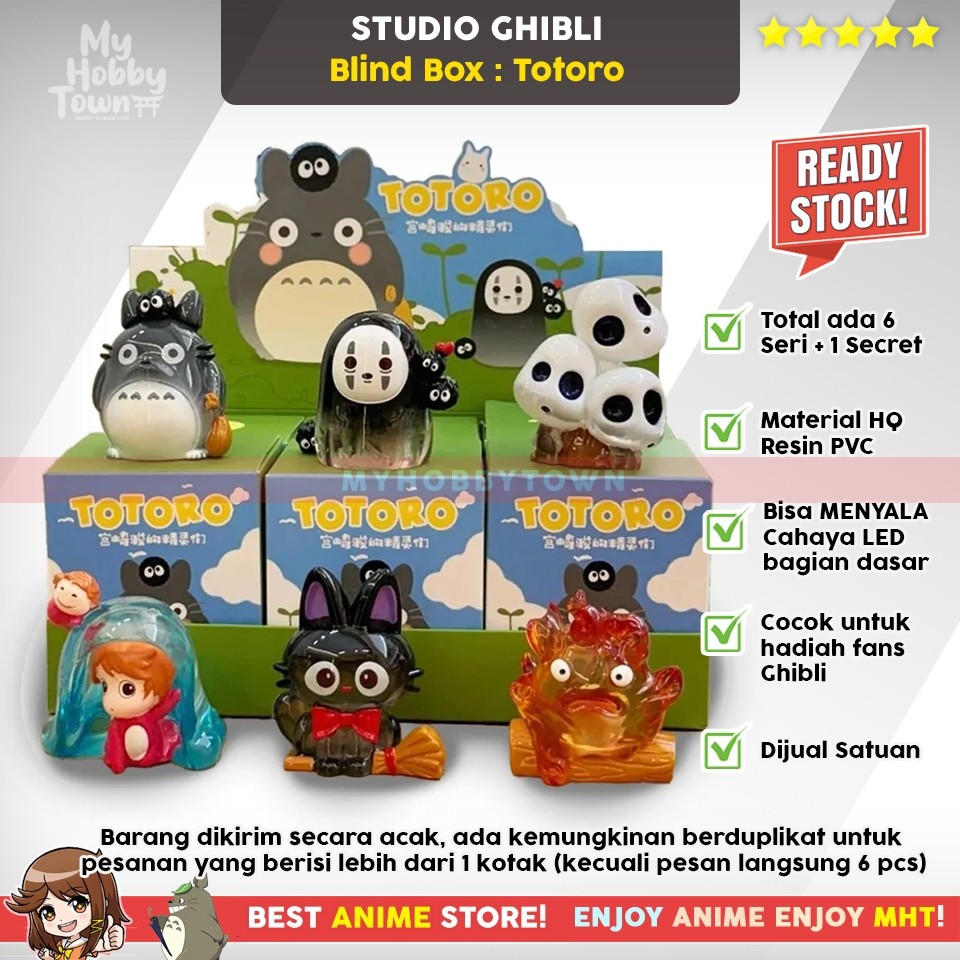 รูปอะนิเมะสตูดิโอ Ghibli Tonari ไม่มี Totoro Jiji Kiki บริการจัดส่งของ Ponyo Spirited Away Kaonashi 