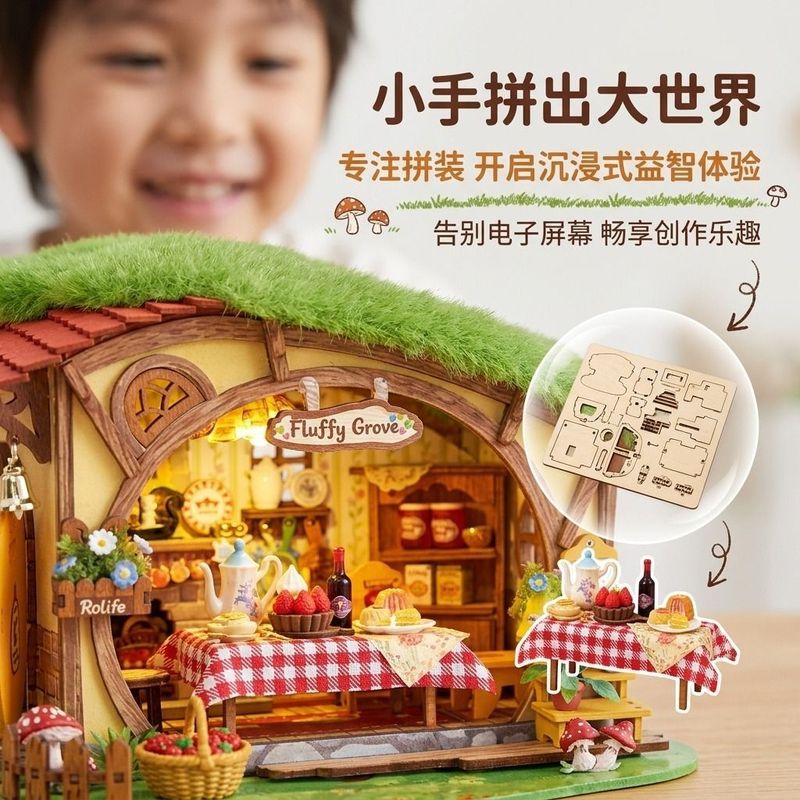 Ru Ru Ruulai Furry Mori Friends Club Hut Art House ประมาณ 100 ของขวัญสําหรับแฟนพ่อแม่และลูกประกอบของ