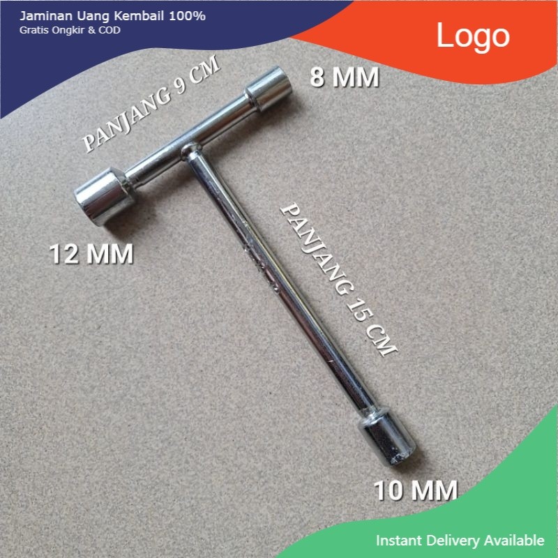 ประแจ T-Socket 3 ขนาด 8MM - 10MM - 12MM / 10-12-14 mm