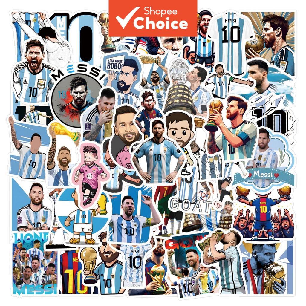 สติกเกอร์กราฟฟิตี Lionel Messi ชุด 250 ชิ้น สําหรับแล็ปท็อป โทรศัพท์มือถือ สเก็ตบอร์ด กระเป๋าเดินทาง และอื่น ๆ | ของตกแต่งปาร์ตี้สวยงาม และอุปกรณ์เสริมสแครปบุ๊ก