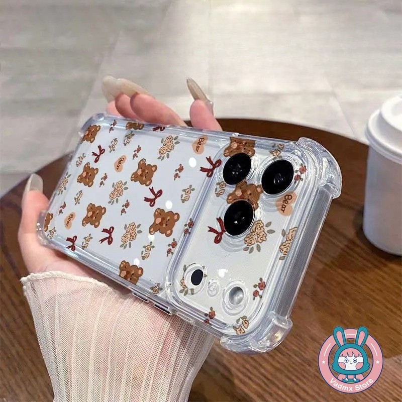 การ์ตูนหมีเคสโทรศัพท์สําหรับ iTel S25 Ultra S23 Plus S18 Pro S17 S13 Vision 3 2 1 Plus Pro P65 P55 P