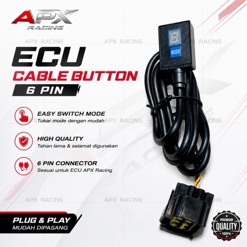 APX RACING ECU สายปุ่มโหมด UNIVERSAL/ ECU CDI สายปุ่มโหมด/สีแดง LEO NLK HI POWER TAIKOM S1R ALM APX 