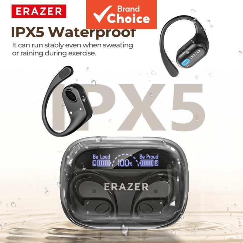 Erazer XP18 OWS หูฟังหูฟังไร้สาย TWS บลูทูธ 6.0 AI การแปลจอแสดงผล LED Power Bank สําหรับกีฬา