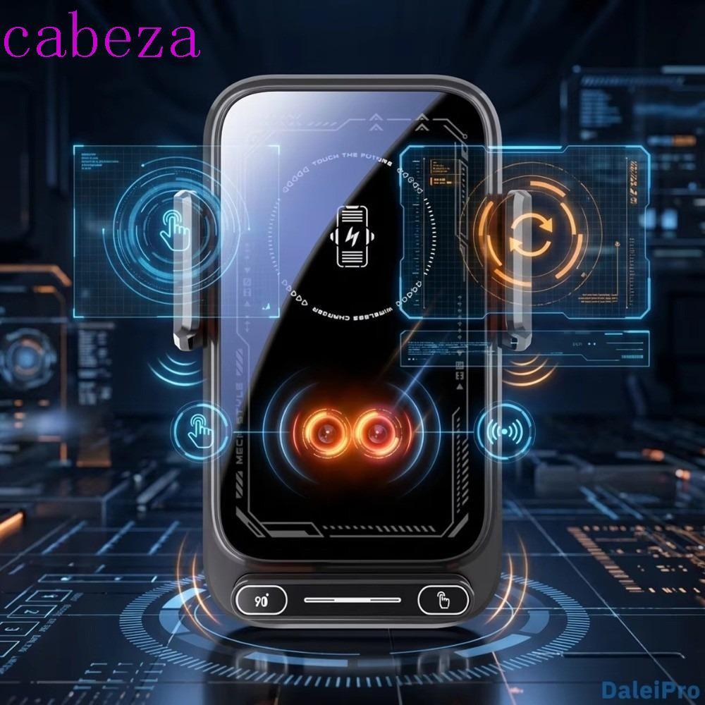 CABEZA เครื่องชาร์จโทรศัพท์ในรถยนต์, 66W Fast Charging Auto Induction Wireless Car Charger, Air Vent