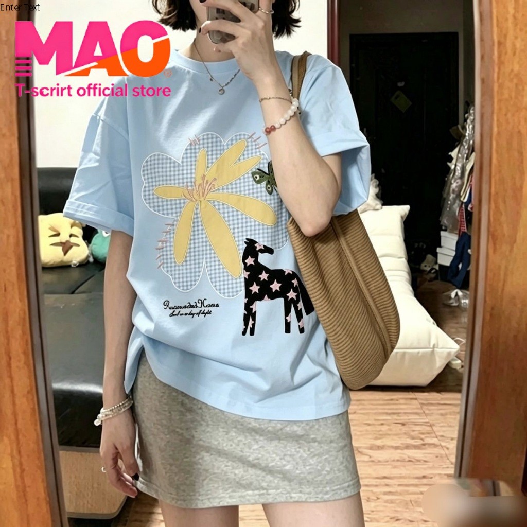 COD (จัดส่งในกรุงเทพฯ) MAO Shop เสื้อชินจัง เสื้อยืดฟอก oversize ลายการ์ตูน cotton100 เนื้อผ้านิ่มม ใส่สบาย #52415