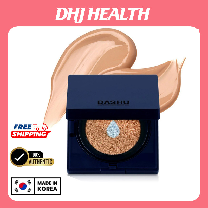 DASHU Mens Aqua Matt Cushion, SPF50 PA+++ Matte Foundation with Cooling Hydration, Brightening & Wri