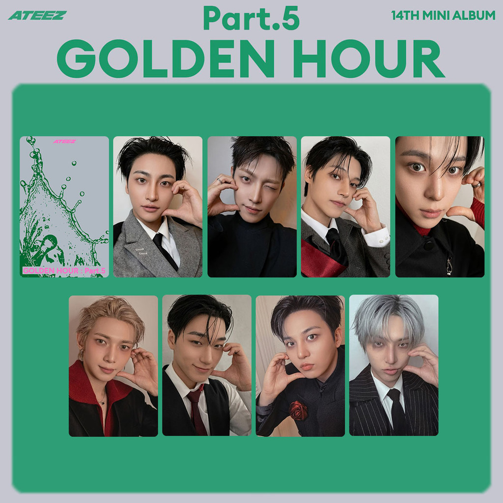 ATEEZ อัลบั้ม GOLDEN HOUR PART 5 Mergandise Bonus Card การ์ดอัลบั้ม HELLO82 Bonus Photo Card