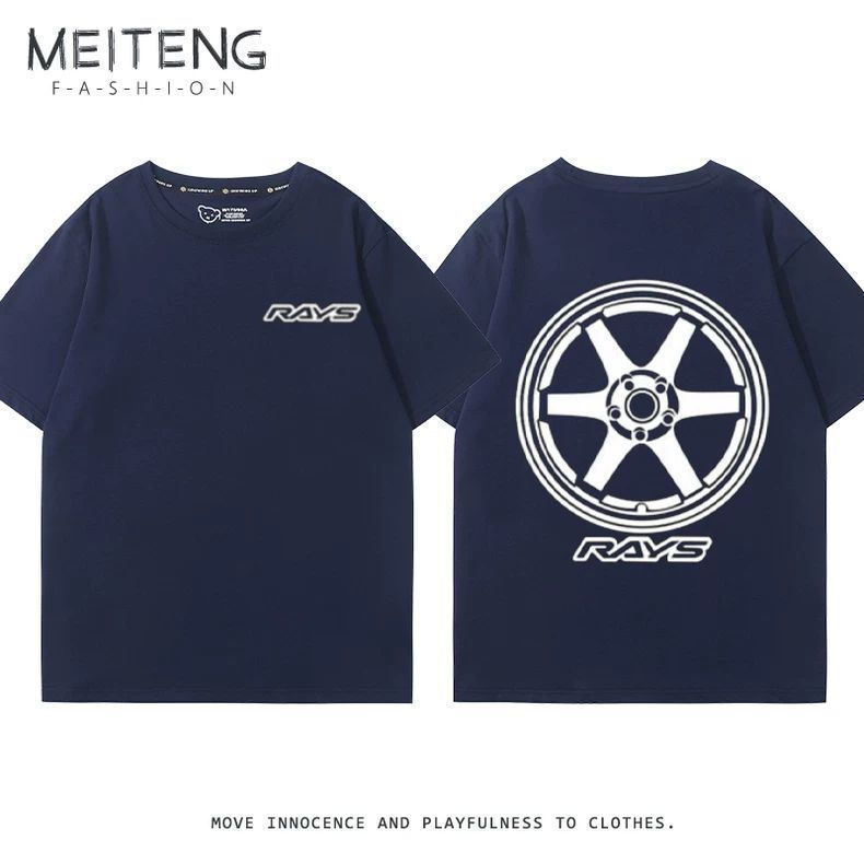 [มีจําหน่าย] ล้อแม็ก RAYS TE37 Japan เสื้อยืดแขนสั้นสําหรับรถยนต์แบบกําหนดเอง ใส่ได้ชายหญิง เคเคเคเค