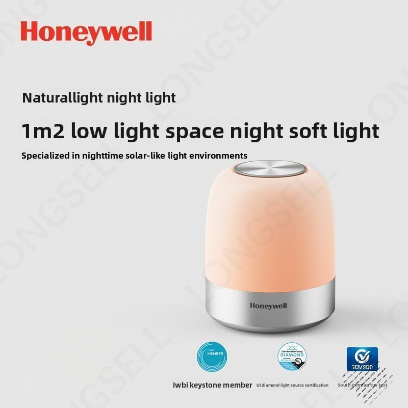 โคมไฟกลางคืนอัจฉริยะ Honeywell โคมไฟข้างเตียงแบบชาร์จไฟได้ ถนอมสายตา สำหรับห้องนอน การให้นมบุตร การนอนหลับ แสงไฟสร้างบรรยากาศแบบพกพา