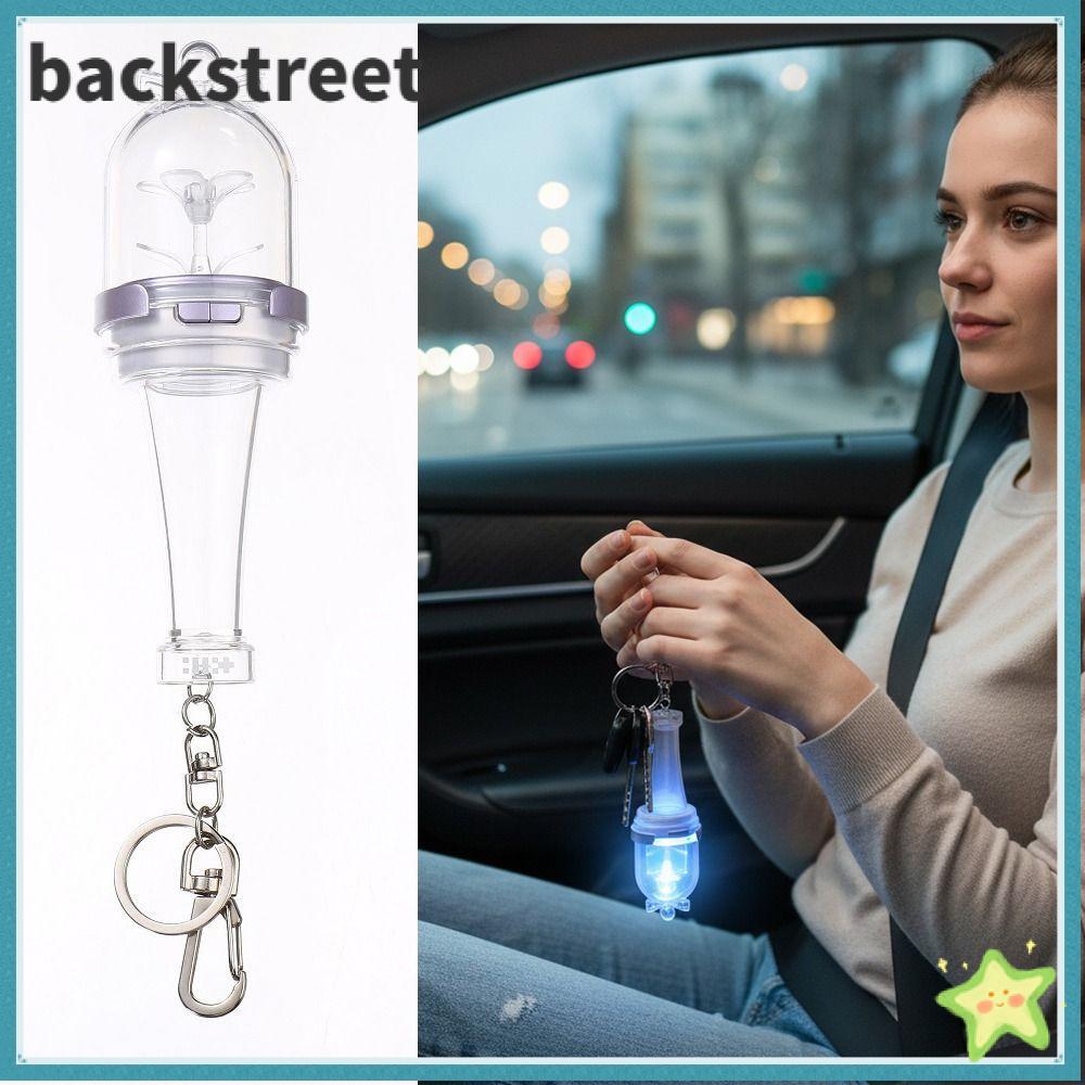 BACKSTAGEDV Mini Glow Stick, จี้ MINI Kpop Idol Lightstick, พัดลมคอลเลกชันเรืองแสงคุณสมบัติพวงกุญแจร