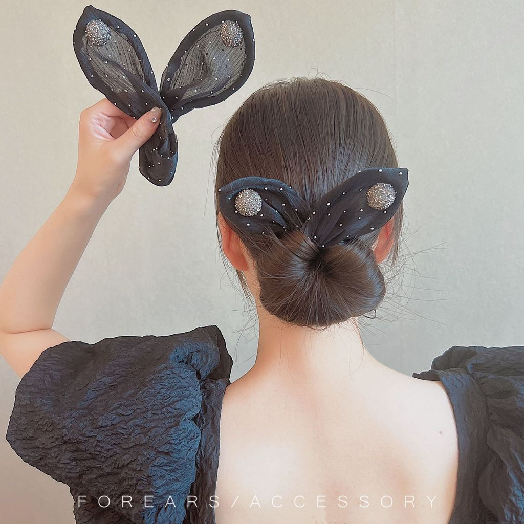 [สไตล์ขายดี] Lazy Ball Hair Tool Head Flower Premium Twist Back Head Hair Accessories Flower Bud Bow